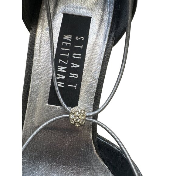 Stuart Weitzman  dark gray shoes block heels of 2.5 inches tall size 8.SKU 3034 - Picture 9 of 11